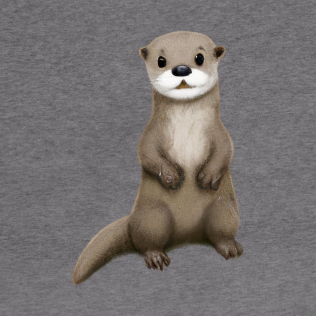 Cute Otter Drawing by Play Zoo